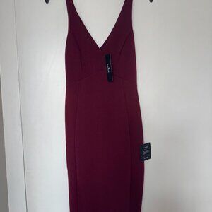 Lulus formal midi dress (small, plum)